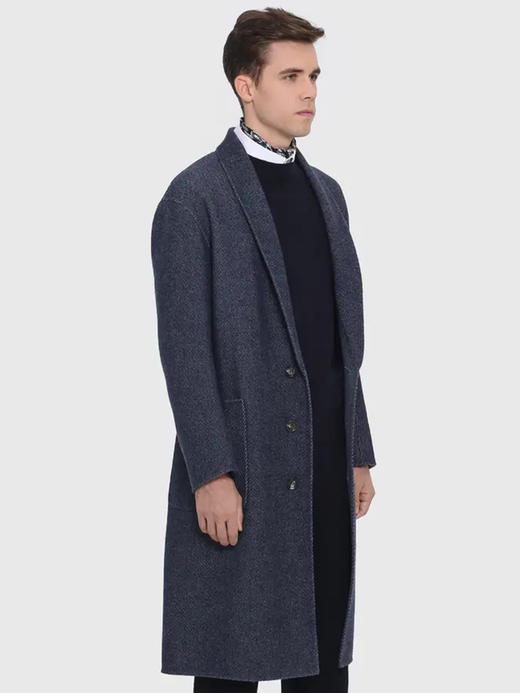callisto蓝色全羊毛大衣 FRFEC041Y 商品图1
