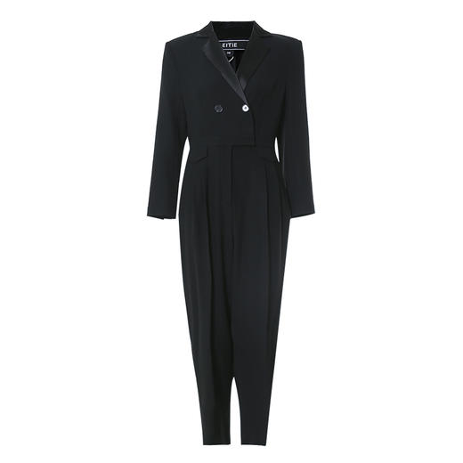 EITIE爱特爱秋季新款时尚干练职业通勤翻领显瘦连体裤女7107829 商品图2