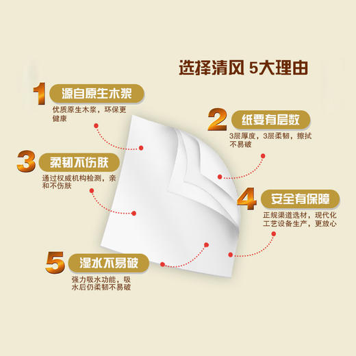 清风原木3层205段小卷纸10提/箱B22AA1C 商品图4