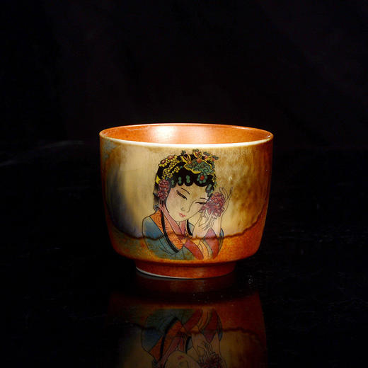 「数款可选！国潮风」今丰唐国潮风京剧美女图柴烧陶瓷茶杯 功夫茶具杯子客杯杯品茗杯餐饮用具 商品图3