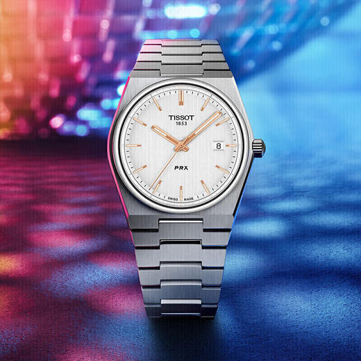 【时计廊】天梭（TISSOT）瑞士手表 PRX超级玩家系列腕表 暮光银男表T137.410.11.031.00 商品图1