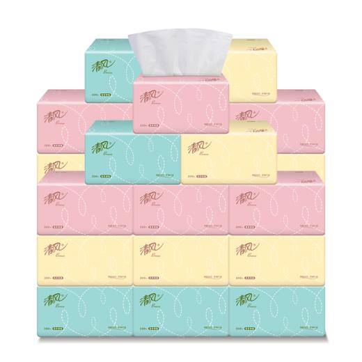 清风商用三色2抽2层抽取式面巾纸48包/箱BR38AC1 商品图4