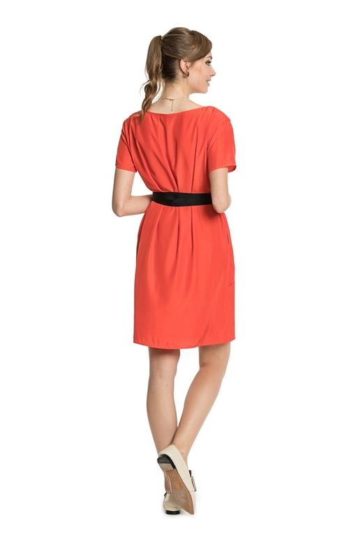 SUMMER & SAGE 简约红色束腰连衣裙 3299 商品图3