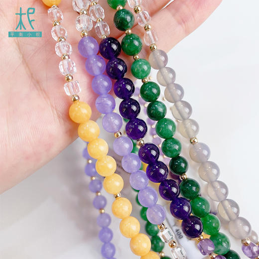 六字真言系列两圈扩香手链 多款可选 天然水晶原石 商品图2