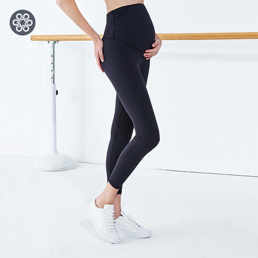 凡圣瑜伽裸感弹力高腰舒适压褶孕妇裤 FC10970 商品图5