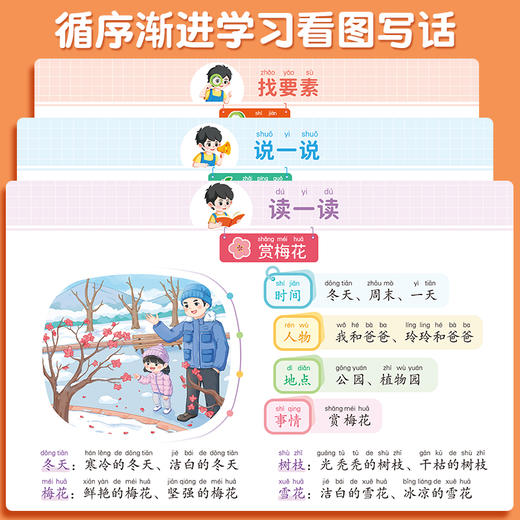 【斗半匠】幼小衔接看图写话要素基础练习 商品图1