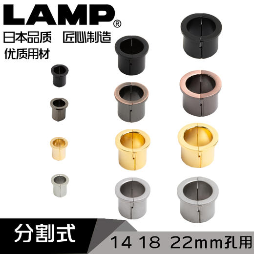 日本LAMP蓝普穿线孔穿线盒线盒装饰圈金属合金设备分割式线孔CHC 商品图0