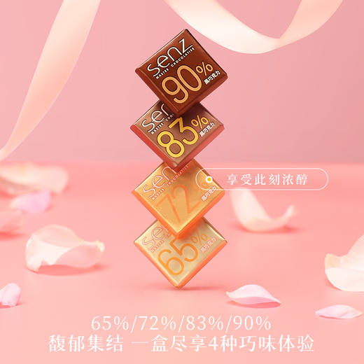 心之SENZ【玫瑰金黑巧礼盒】4种口味25粒 商品图3
