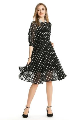 OCTAVIA 半透明波点飘逸连衣裙 3911