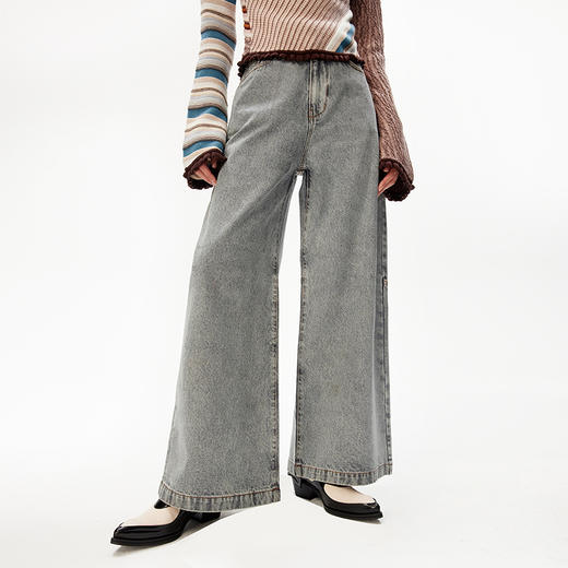 lost in echo设计师品牌涂层雪花水洗宽松牛仔外套中性宽松百搭 商品图2