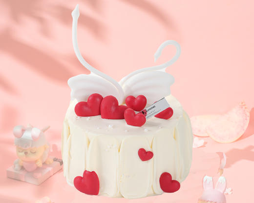 【浪漫七夕】因为爱情mini蛋糕4英寸 商品图0