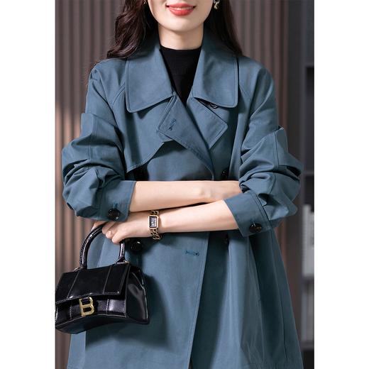 【现货7天】设计感英伦风外套女2023秋季新款韩版高级感气质中长款风衣 商品图2