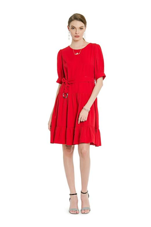 UE 金属环扣系带连衣裙 3058 商品图0