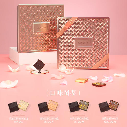 心之SENZ【玫瑰金黑巧礼盒】4种口味25粒 商品图4