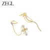 ZEGL设计师十字架系列金色复古流苏耳夹女无耳洞耳骨夹耳环耳饰品 商品缩略图1