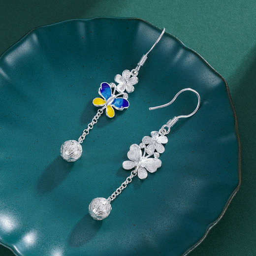 子佩集S990银【绕芳丛】耳环【MXEH008】花丝2308 商品图5