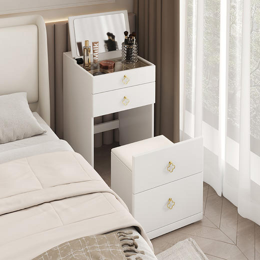 喜梦宝简约桌现代梳妆桌小户型卧室课桌家用半方糖系列 商品图0