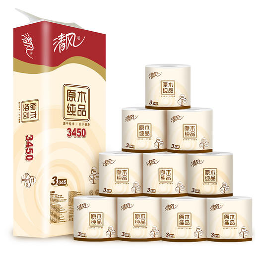 清风原木3层345段小卷纸 6提/箱B20AA8C 商品图2
