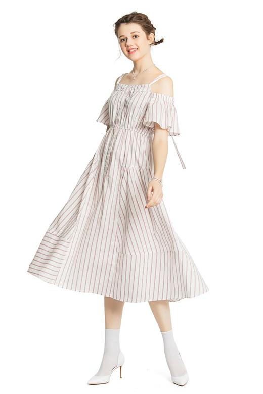 SUMMER & SAGE 条纹吊带连衣裙 3430 商品图1