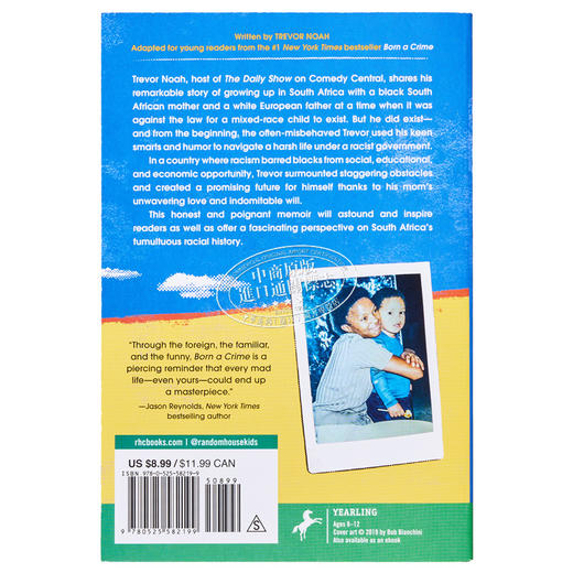 【中商原版】天生有罪 英文版 崔娃自传 It’s Trevor Noah Born a Crime 英文原版 特雷弗 诺亚 天生罪犯 青少年版 传记励 商品图1