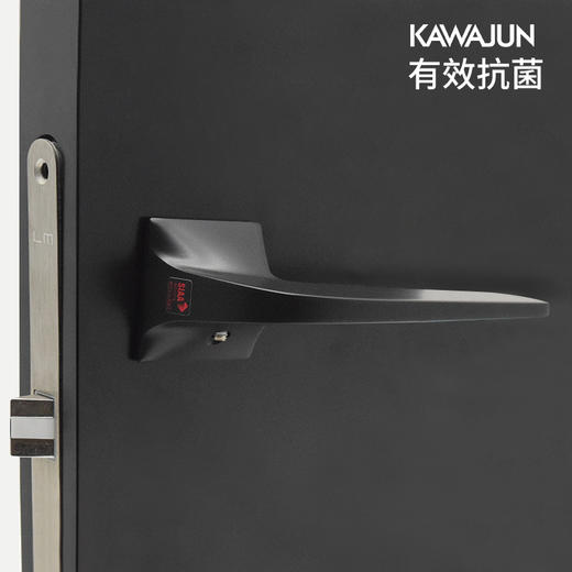 KAWAJUN 抗菌静音门锁家用通用型室内卧室卫生间锌合金把手套装 商品图2