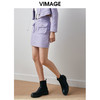 VIMAGE纬漫纪秋季新款高腰拉链带口袋设计小香风半裙V2006613 商品缩略图2