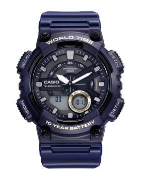 4549526112409 卡西欧手表 【七夕礼物】卡西欧指针百搭潮流学生运动手表男AEQ-110礼物【可能无电】