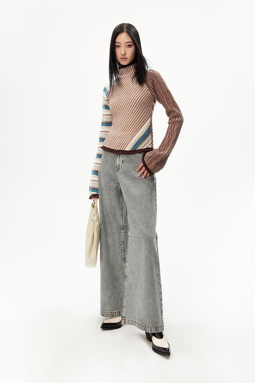 lost in echo设计师品牌涂层雪花水洗宽松牛仔外套中性宽松百搭 商品图4