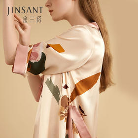 金三塔 女真丝印花单袍YSFAC102