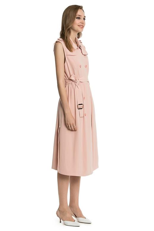ZVY 粉色无袖系带连衣裙 3355 商品图4