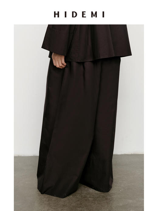 HIDEMI 高腰立体剪裁压褶花苞式阔腿裙裤阔腿裤 商品图6