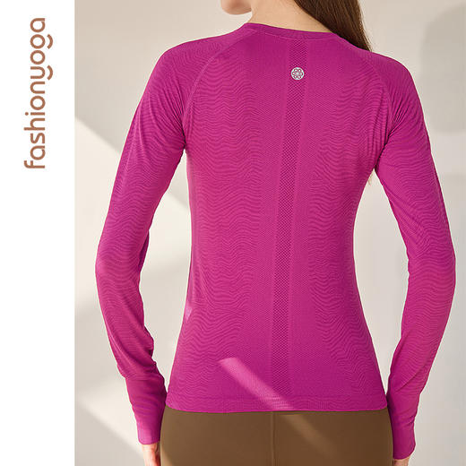 凡圣瑜伽水波纹一体织长袖（不含胸垫）F12380 商品图6
