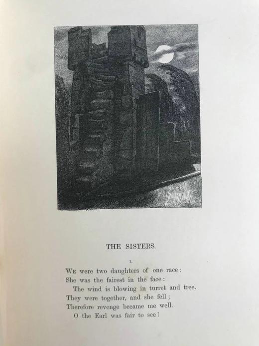 1864年 丁尼生诗集 50余幅插图 漆布精装大32开 商品图12