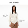 lost in echo原创设计师品牌百搭轻奢高级不对称抽褶松紧衬衫修身 商品缩略图1