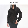 lost in echo原创设计师品牌百搭轻奢高级不对称抽褶松紧衬衫修身 商品缩略图4