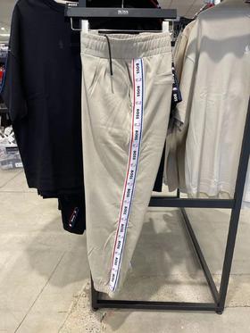 Hugo Boss/胡戈波士 男士纯棉系带束脚串标休闲裤卫裤