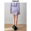 VIMAGE纬漫纪秋季新款高腰拉链带口袋设计小香风半裙V2006613 商品缩略图4