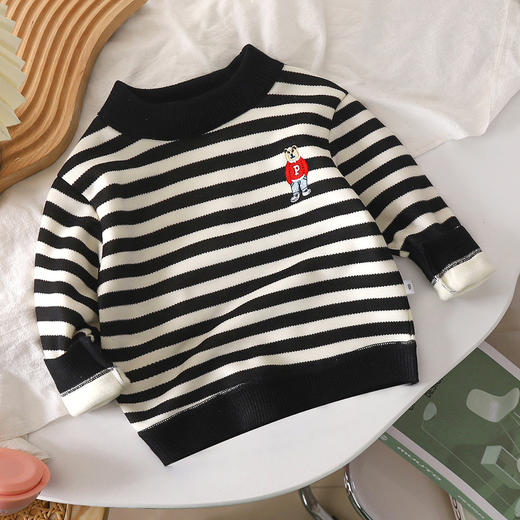 【秋冬打底衫必备！时尚百搭】新款秋冬儿童毛衣加厚加绒男童女童打底衫宝宝卫衣，保暖舒适，加绒加厚，韩版潮流设计。rysh 商品图3