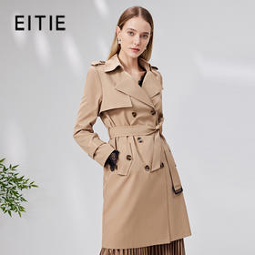 EITIE爱特爱秋季新款气质时尚翻领收腰显瘦百搭风衣外套6704411