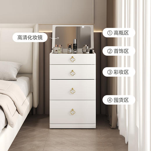 喜梦宝简约桌现代梳妆桌小户型卧室课桌家用半方糖系列 商品图3