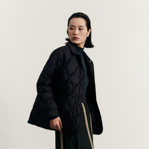 谜底短款羽绒服女2023秋季新款时尚简约两面穿轻薄羽绒233MY0955 商品图1
