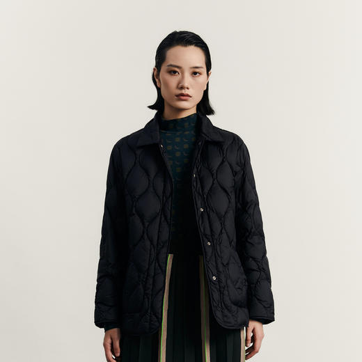 谜底短款羽绒服女2023秋季新款时尚简约两面穿轻薄羽绒233MY0955 商品图0