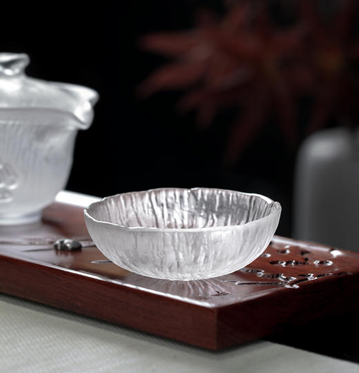 琉璃-树纹大碗口杯 半月弧璧杯  茶口碗杯子 主人杯功夫茶具茶盏茶道泡茶盖碗品茗杯碗口杯 商品图4