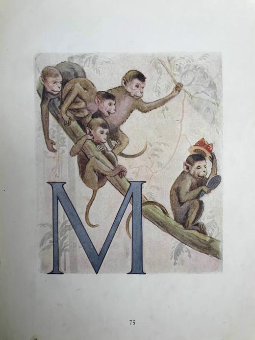 约20世纪早期 动物字母诗 玛格丽特·塔兰特28幅彩色插图 布脊精装32开 商品图14