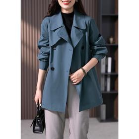 【现货7天】设计感英伦风外套女2023秋季新款韩版高级感气质中长款风衣