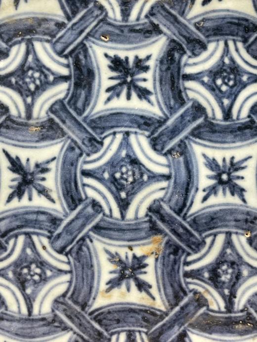 青花绘连环绳结纹瓷板地砖，顺丰包邮 商品图4