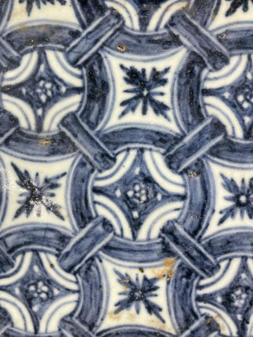 青花绘连环绳结纹瓷板地砖，顺丰包邮 商品图11