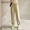 宽松工装裤女春秋薄款中高腰抽绳遮肉显瘦美式休闲运动裤子XZ3675 商品缩略图0