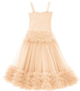 荷兰Dolly女童吊带上衣 半裙套装褶边款-褶边套装连衣裙