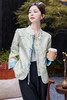 优雅复古风，提花烫金竹叶花短外套女HR-SYY2361-2 商品缩略图9